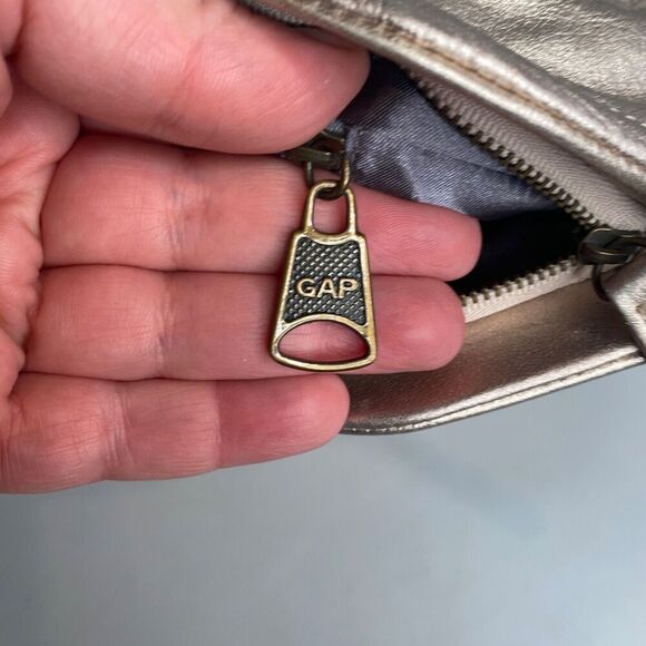 GAP - Vegan Leather Clutch Purse - Gold Color - Width 13" x Height 7.5"= - Picture 10 of 16